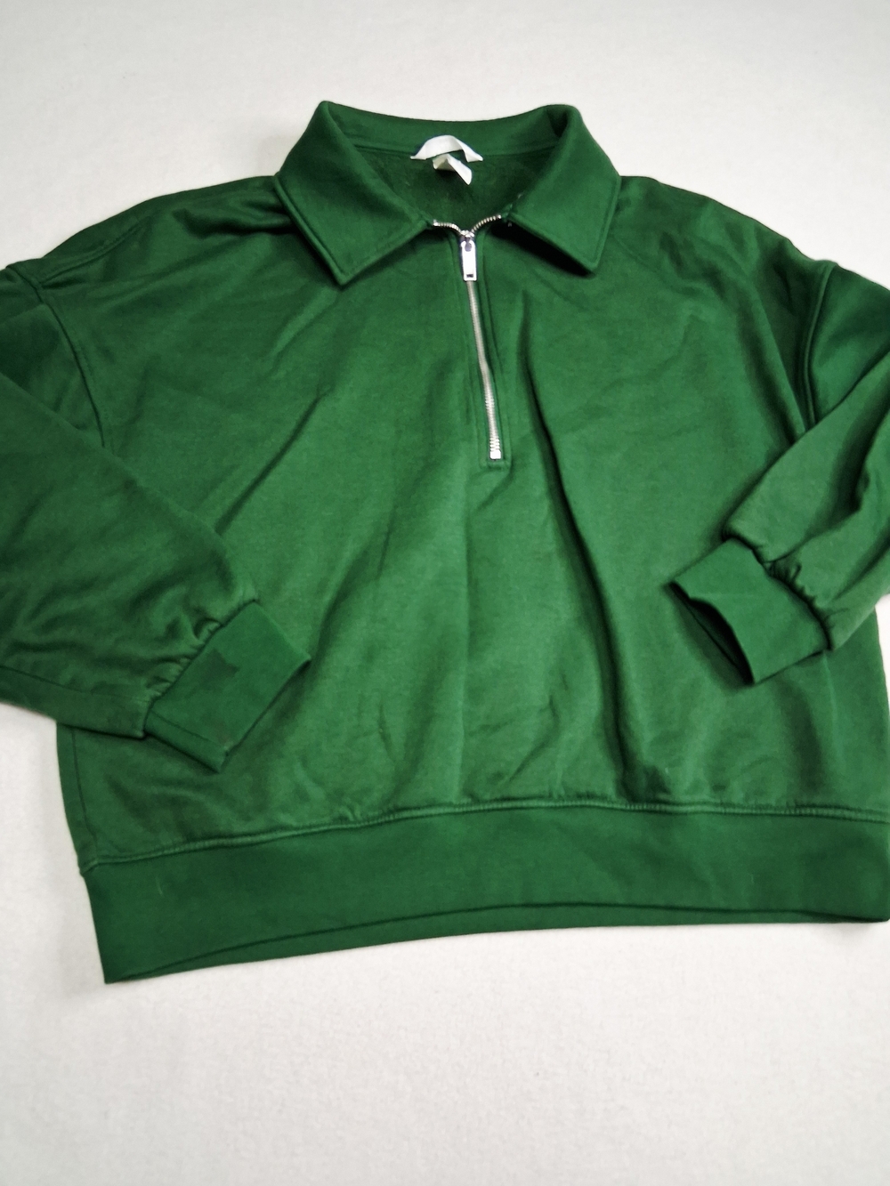 H&M Dark Green Half-Zip Turtleneck Sweatshirt - Picture 2 of 6